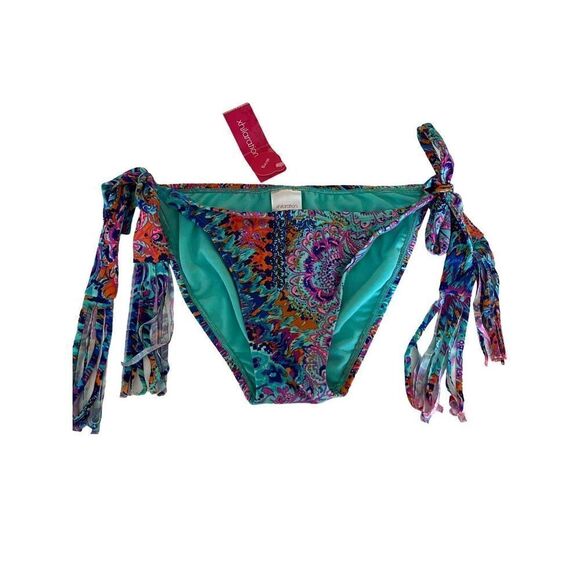 Xhilaration women’s Bikini Swimsuit Bottoms Tassels on both sides SZ M NWT - Picture 1 of 5